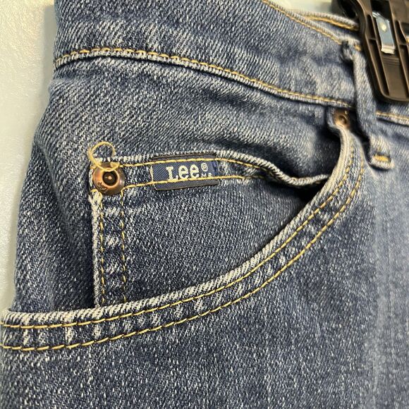 Men LEE Jeans 44x30 Big&Tall Straight Leg Med Wash - Picture 7 of 8